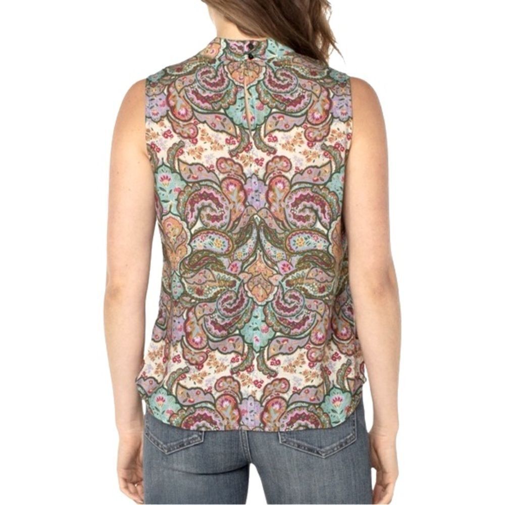 Liverpool Keyhole Paisley Sleeveless Top Size Small - Picture 3 of 12